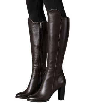 BRUNO PREMI Brown Leather Knee High Boots Size 39 (US 7.5)